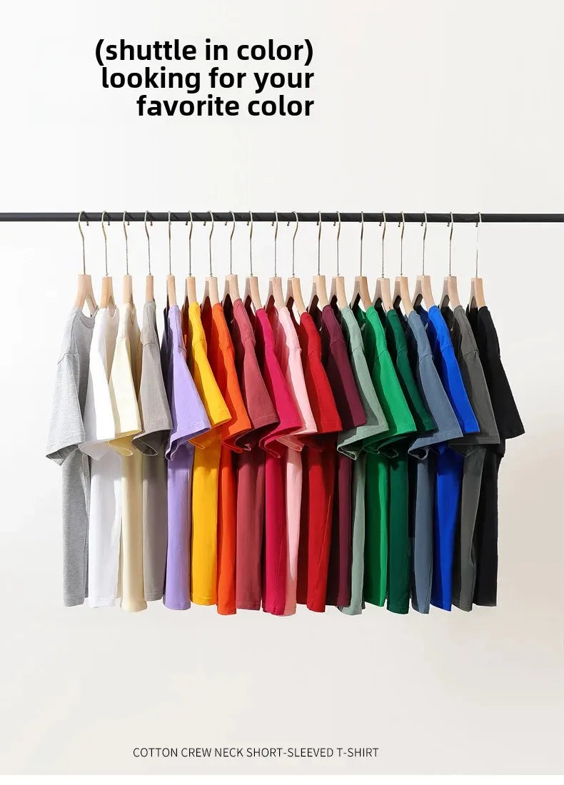 Classic Style Pure Cotton Short Sleeve T-Shirt 19 Colors Available 180 Grams Summer New Arrival Adult Short T-Shirt