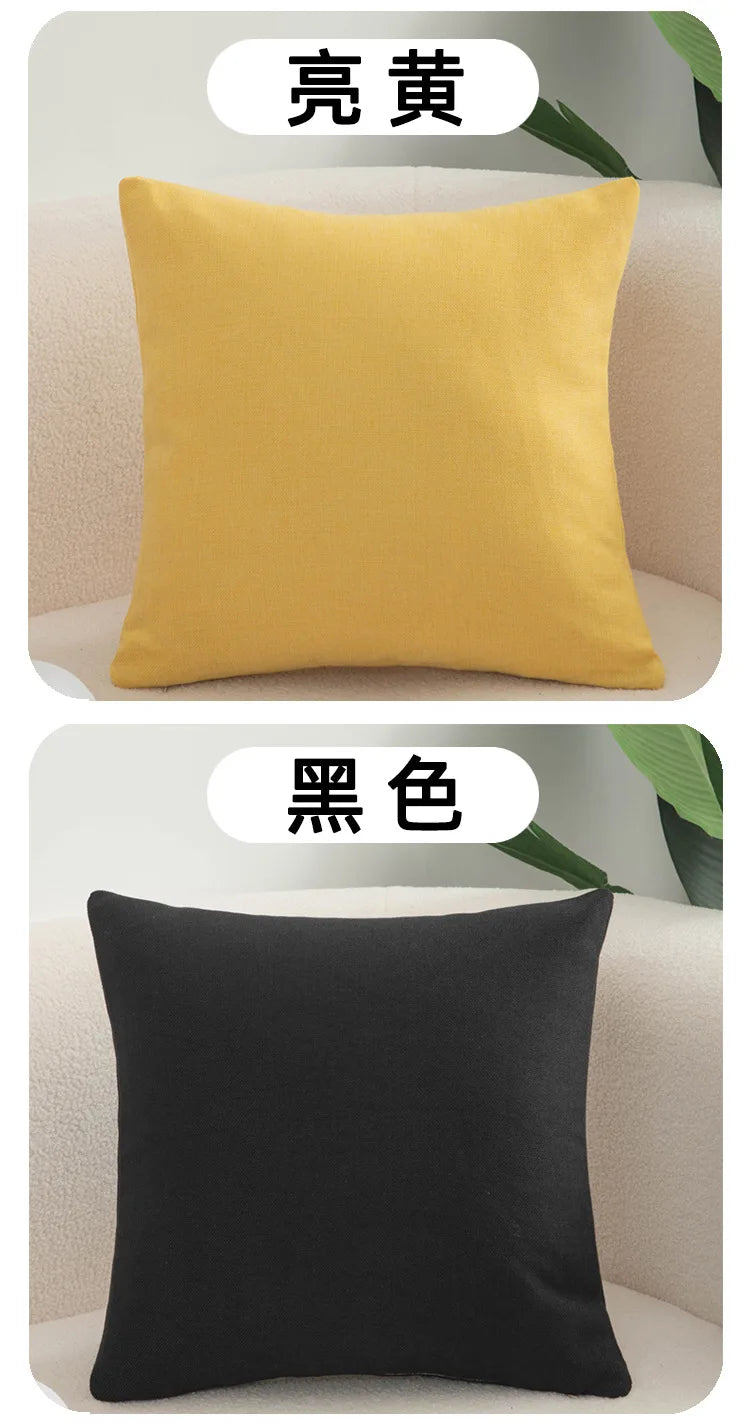 Decorative Square Throw Pillow Cushion Covers Super Soft Chenille Farmhouse Fall Pillowcase Living Room Bedroom Sofa Couch