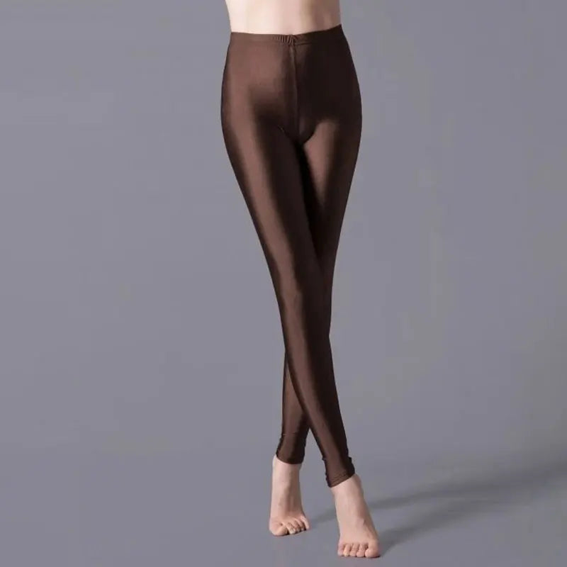 2024 New Satin Glossy Pants High Waist Sport Women Fitness Shiny Yoga Pants Tights Leggings High Elastic Glossy Leggings