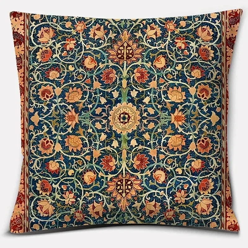 Antique Red and Blue Series Home Office Decorative Pillow Bedroom Pillow Gift Sofa Car Cushion Cover