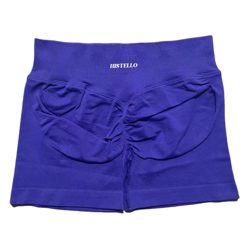 HISTELLO Sports Shorts Df Substitute High Waist Women Yoga Workout Short Seamless Leggings Stretch Fitness Running Gym Shorts