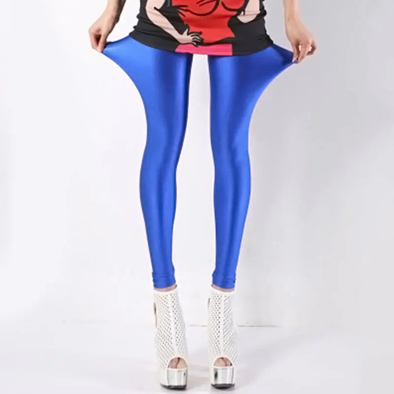 2024 New Satin Glossy Pants High Waist Sport Women Fitness Shiny Yoga Pants Tights Leggings High Elastic Glossy Leggings