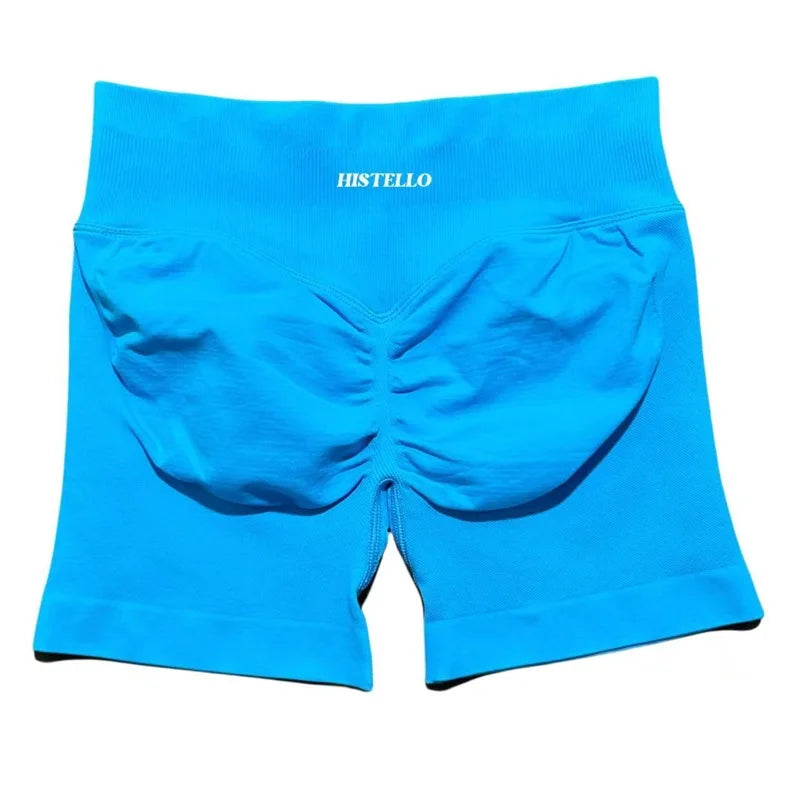 HISTELLO Sports Shorts Df Substitute High Waist Women Yoga Workout Short Seamless Leggings Stretch Fitness Running Gym Shorts