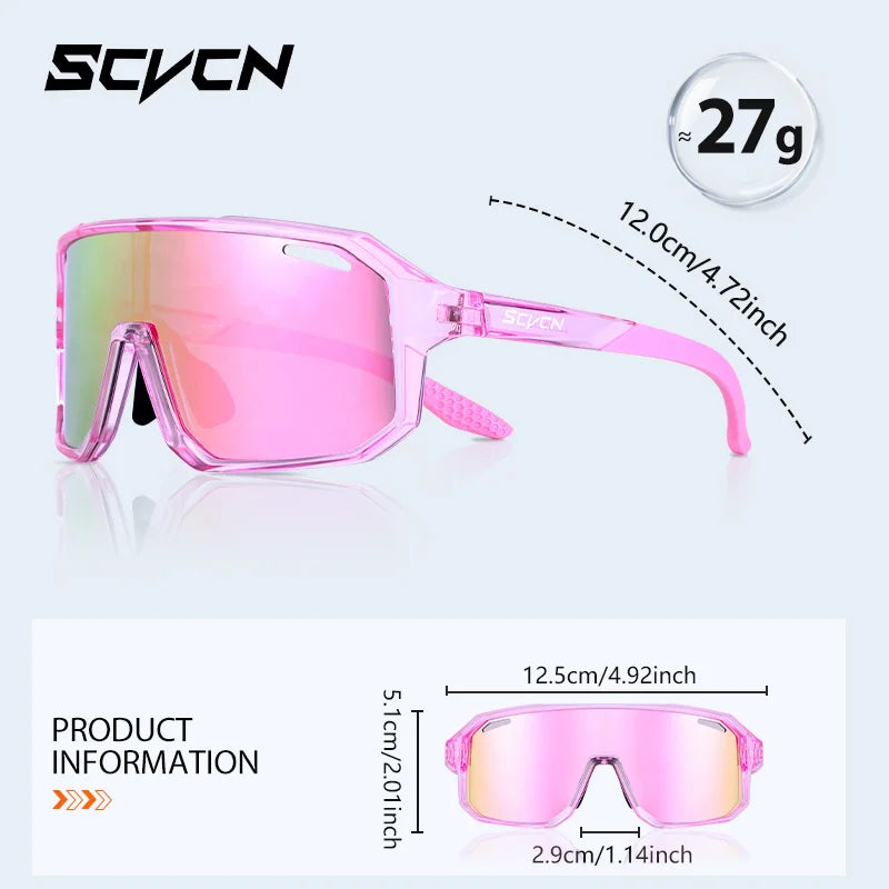 SCVCN Boys Bike Sunglasses Child Cycling Glasses for Kids UV400 Girls Small Size Glasses Fashion Outdoor Sports Protection 2024