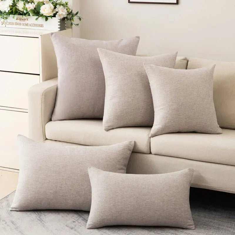 Decorative Square Throw Pillow Cushion Covers Super Soft Chenille Farmhouse Fall Pillowcase Living Room Bedroom Sofa Couch