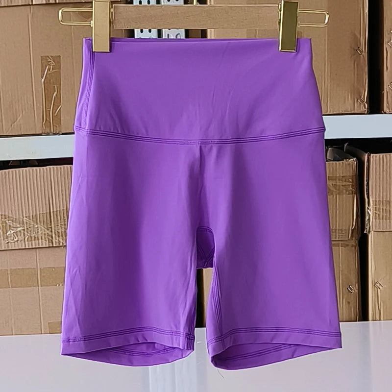Sexy Solid Color Soft Tight Women Fitness Sport Short High Waist Yoga Short Leggings Cycling Comprehensive Training Jog Athletic
