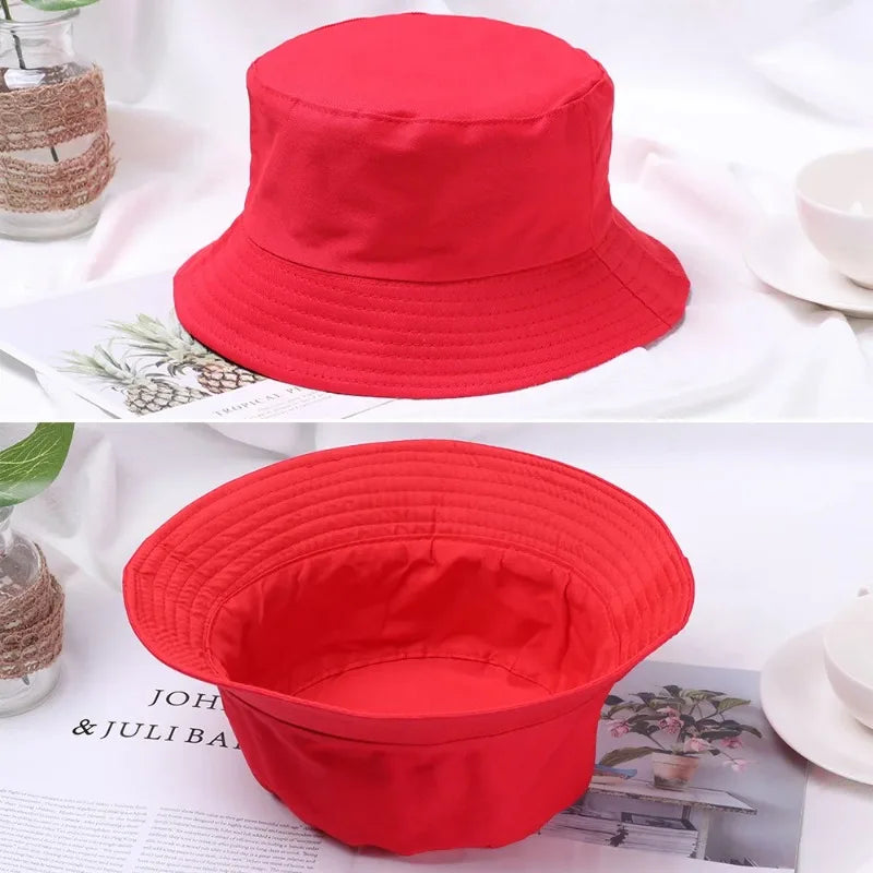 Summer Foldable Bucket Hat Unisex Outdoor Sunscreen Cotton Fishing Hunting Cap Men Basin Chapeau Sun Prevent Hats for Women 2023