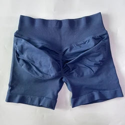 DF LOGO Seamless Gym Shorts Low Ribbed Band Yoga Shorts Scrunch Bum Workout Shorts Booty Stretch Fitness Clothes Running Shorts