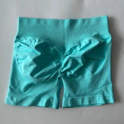 DF LOGO Seamless Gym Shorts Low Ribbed Band Yoga Shorts Scrunch Bum Workout Shorts Booty Stretch Fitness Clothes Running Shorts