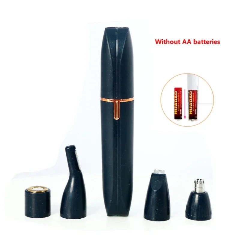 4 In 1 Electric Hair Remover Razor Full Body Shaving Facial Epilator Shaver Eyebrow Trimmer Nose Bikini Line Painless Epilator