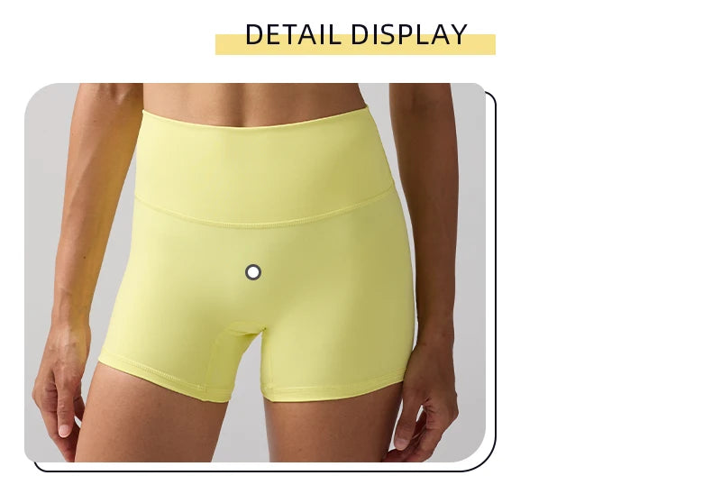Women's Sports Yoga Shorts with High Waist, Hip Lift, Fitness, Running, Cycling, 3-point Shorts, Quick Drying Women's Yoga Short