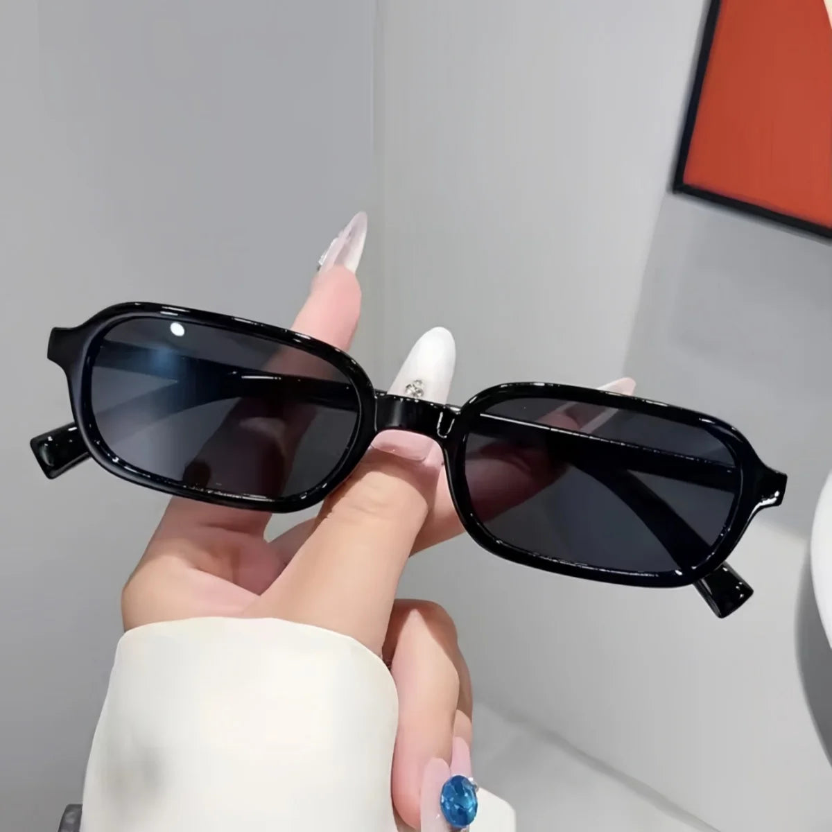 4pcs European and American retro fashion unisex small oval frame sunglasses trendy and versatile summer sun shading, sun protect