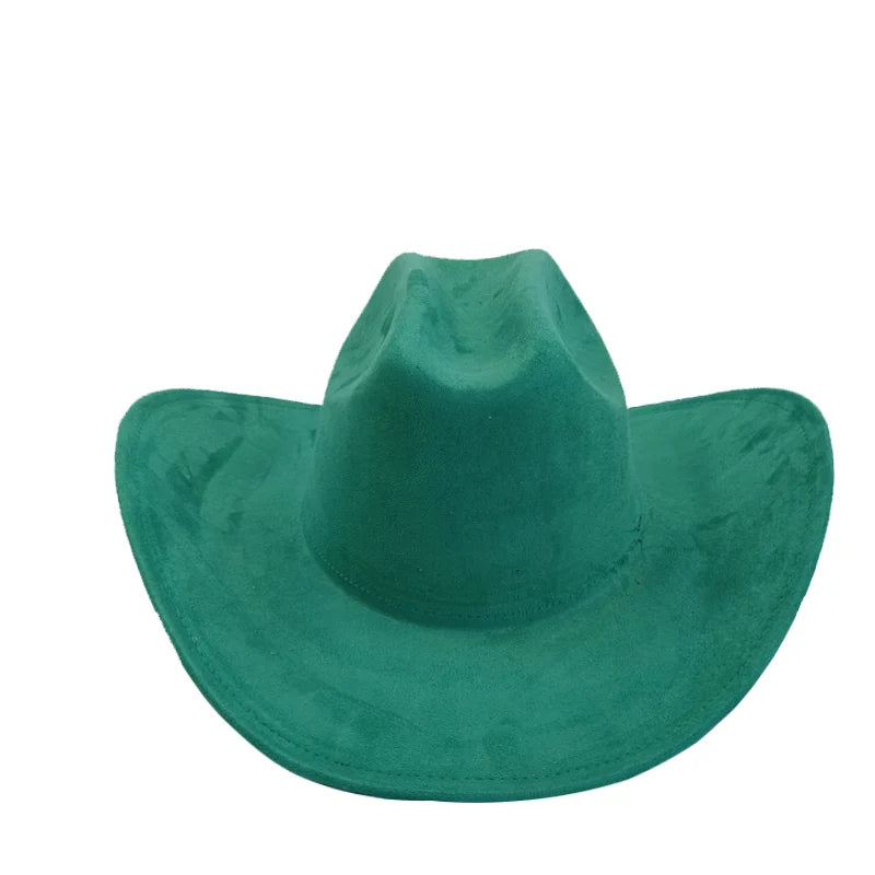 Western Vegan suede hat cowboy hat jazz panama hat unisex women's hat wide brim cowboy hat women's hat cowboy hat