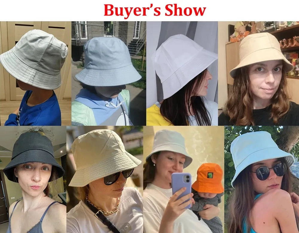 Summer Foldable Bucket Hat Unisex Outdoor Sunscreen Cotton Fishing Hunting Cap Men Basin Chapeau Sun Prevent Hats for Women 2023