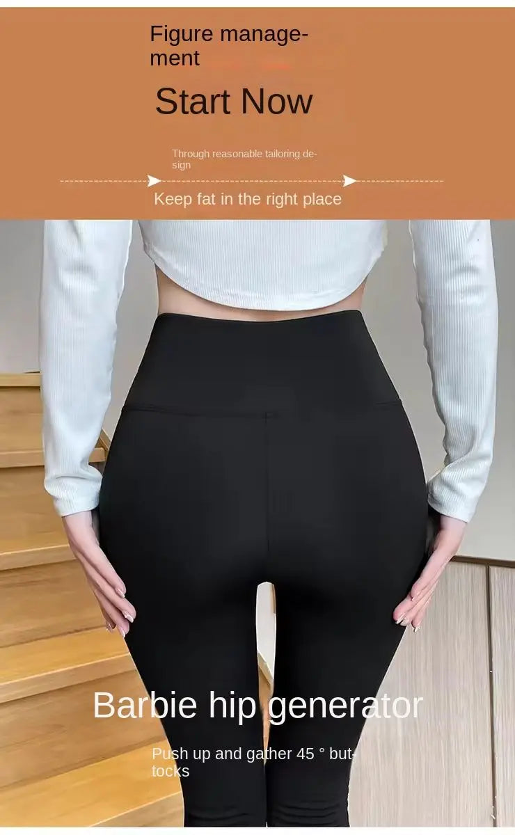 1PC High-waisted Yoga leggings Athletic tights Warm women's running pants Sexy hip lift pants Tights High-waisted stretch