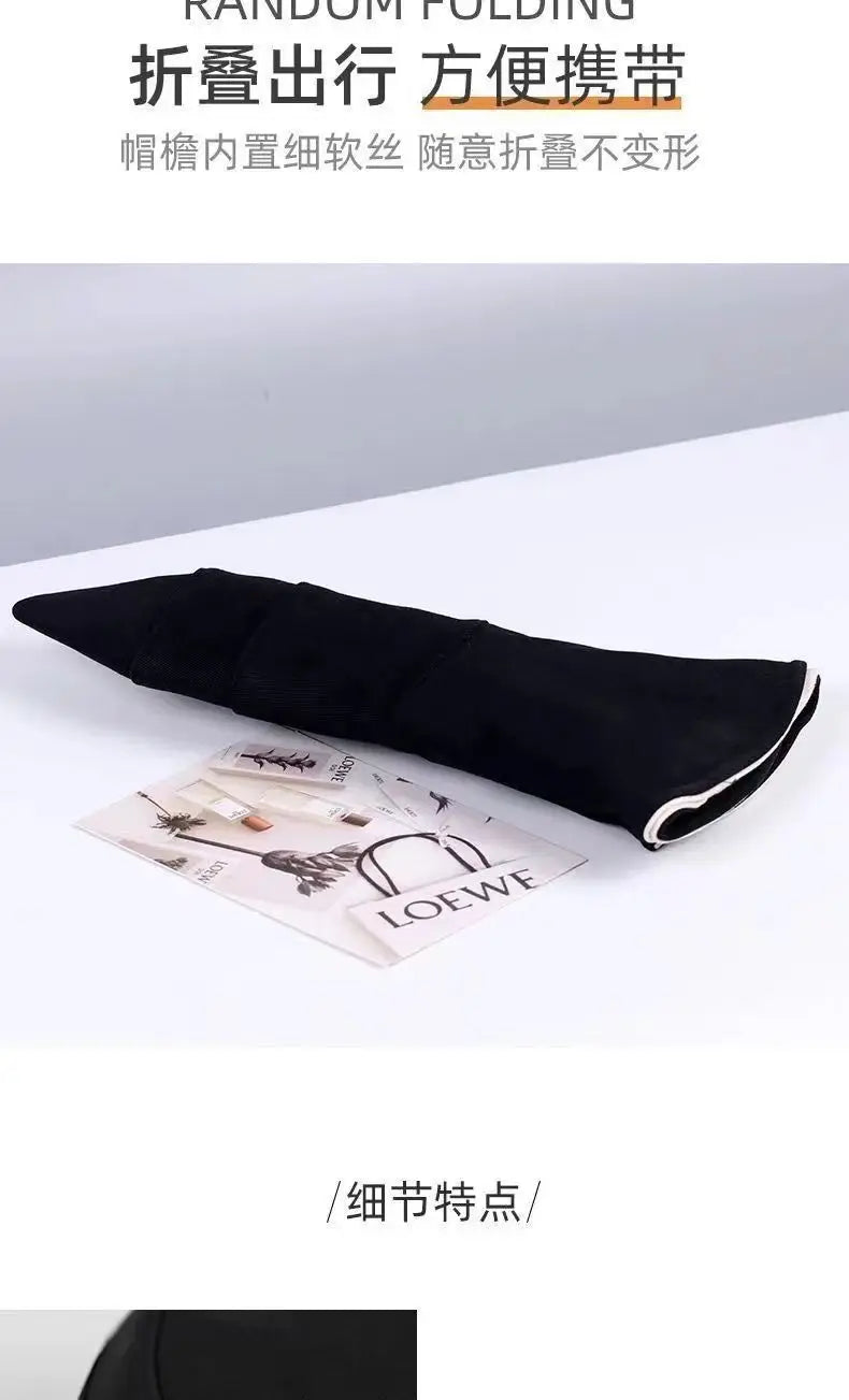 Wide Brim UPF 50+ Sun Hat Women Anti-UV Protection Hiking Fisherman Cap Fold Summer Solid Beach Hat 2023 Double sided Sun hat
