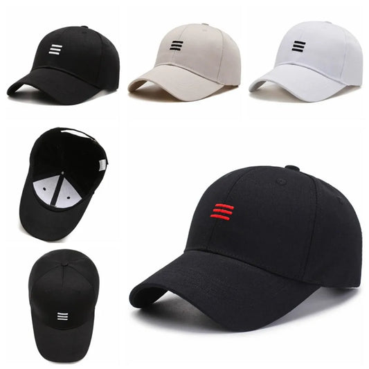 Hat trendy simple three horizontal bars Summer Baseball Men Women's fashion leisure sunshade Cap