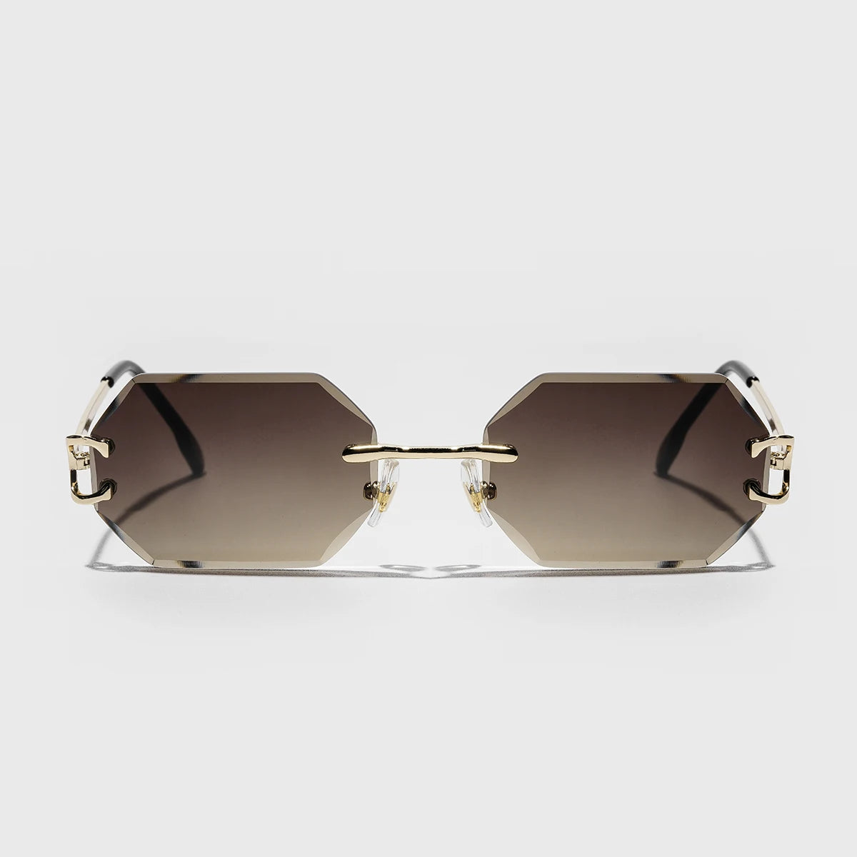 Ruiao 2026 new rimless luxury Sunglasses diamond cut sun shades for man and women designer brand glasses UV400 frameless eyewear
