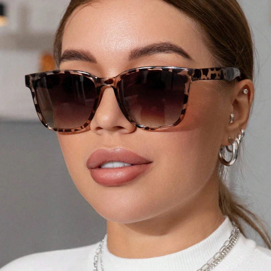 Retro 2026 Classic Vintage Square Sunglasses Women Oversized Sunglasses Women Men Retro Leopard Luxury Sun Glasses UV400
