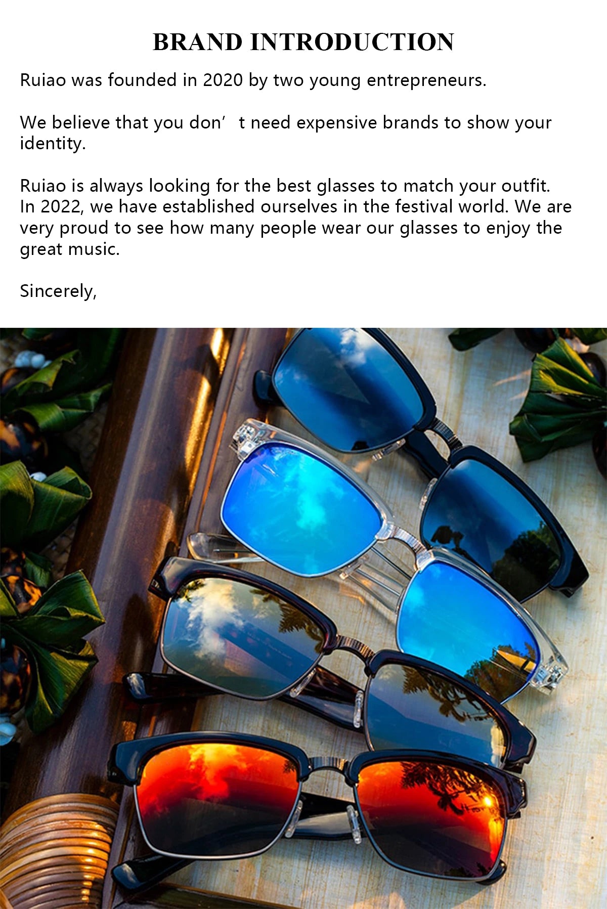 Ruiao 2026 new rimless luxury Sunglasses diamond cut sun shades for man and women designer brand glasses UV400 frameless eyewear