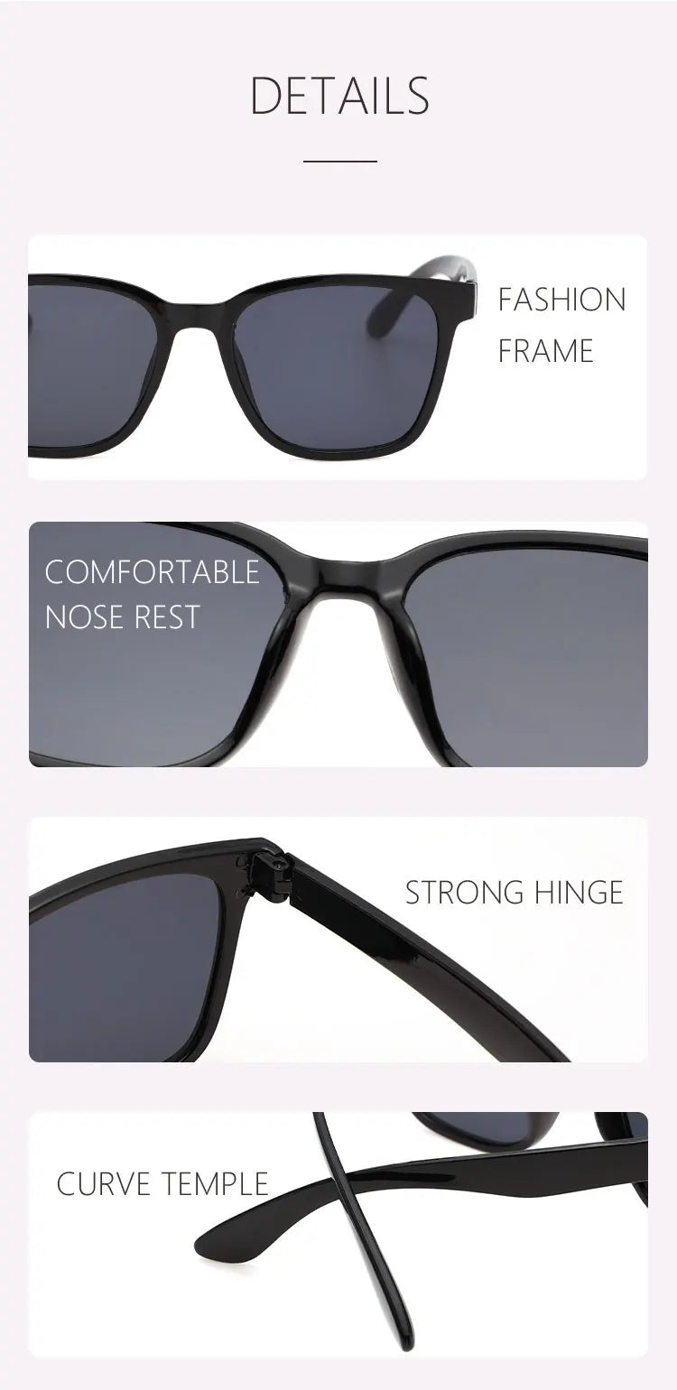 Retro 2026 Classic Vintage Square Sunglasses Women Oversized Sunglasses Women Men Retro Leopard Luxury Sun Glasses UV400
