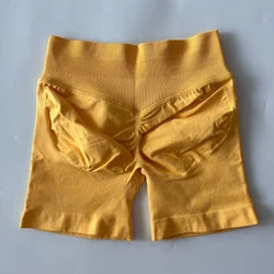 DF LOGO Seamless Gym Shorts Low Ribbed Band Yoga Shorts Scrunch Bum Workout Shorts Booty Stretch Fitness Clothes Running Shorts