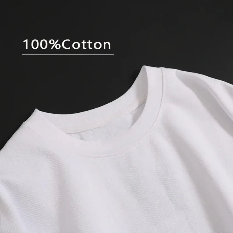 Cotton 2025 New Summer T-shirt Women's Elastic Women's Clothing Oversized Top White T-shirt Loose Women's Short-sleeved T-shirt