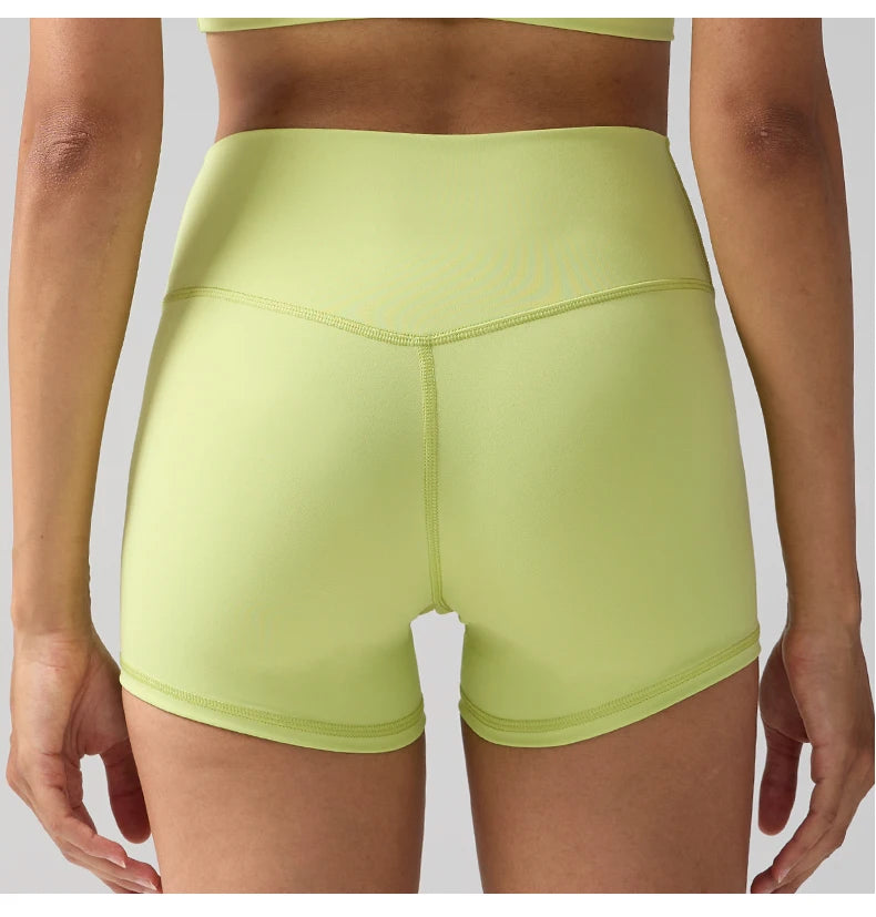 Women's Sports Yoga Shorts with High Waist, Hip Lift, Fitness, Running, Cycling, 3-point Shorts, Quick Drying Women's Yoga Short