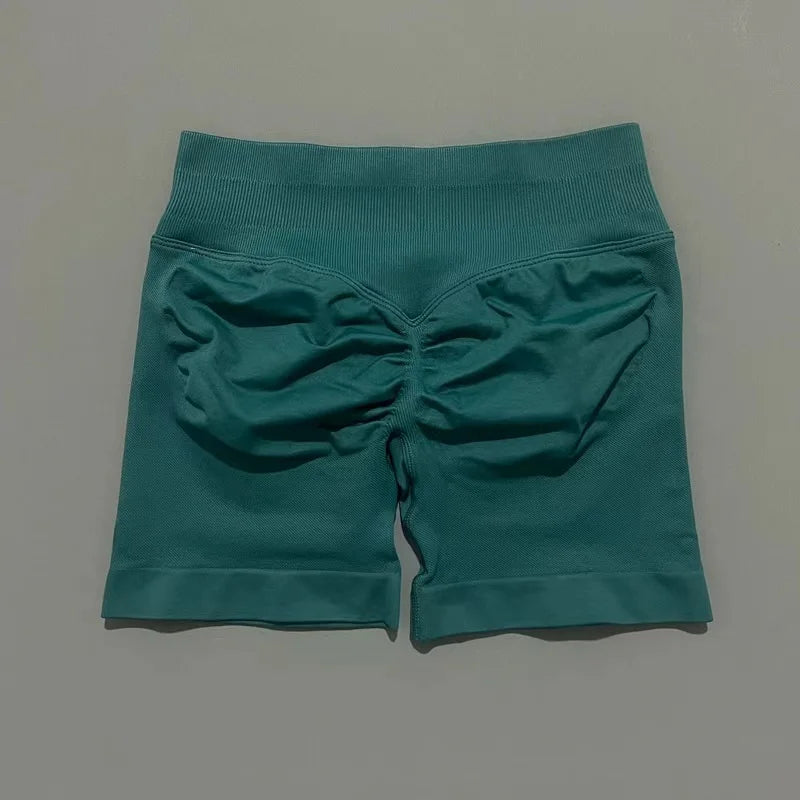 Women Fitness Workout Shorts Yoga High Waist Lift Butt Fitness Shorts Gym Running Sportswear Women Push Up Gym Leggings