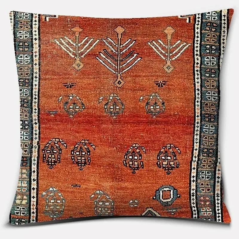 Antique Red and Blue Series Home Office Decorative Pillow Bedroom Pillow Gift Sofa Car Cushion Cover