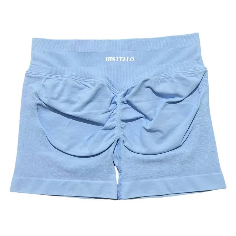 HISTELLO Sports Shorts Df Substitute High Waist Women Yoga Workout Short Seamless Leggings Stretch Fitness Running Gym Shorts