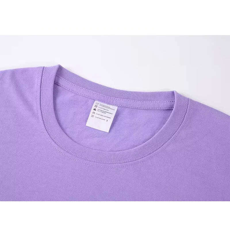 100%cotton  Multicolor Color Tee Women M-2XL Harajuku White Women's T-shirt  Female O-Neck Summer Top Basic Tshirt Dropshipping