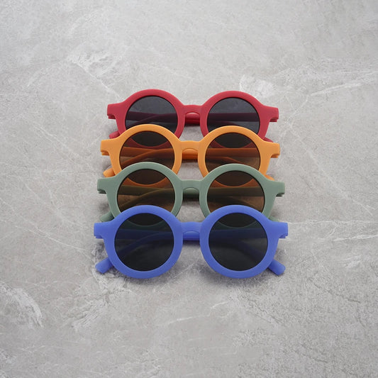 3PCS  New Children's Sunglasses Children's Fashion Trend Round Frame Sunglasses Photography Style Personalized Glasses