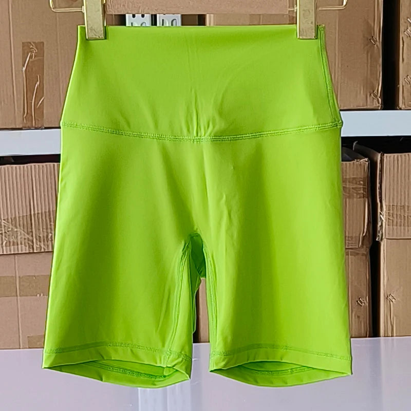 Sexy Solid Color Soft Tight Women Fitness Sport Short High Waist Yoga Short Leggings Cycling Comprehensive Training Jog Athletic