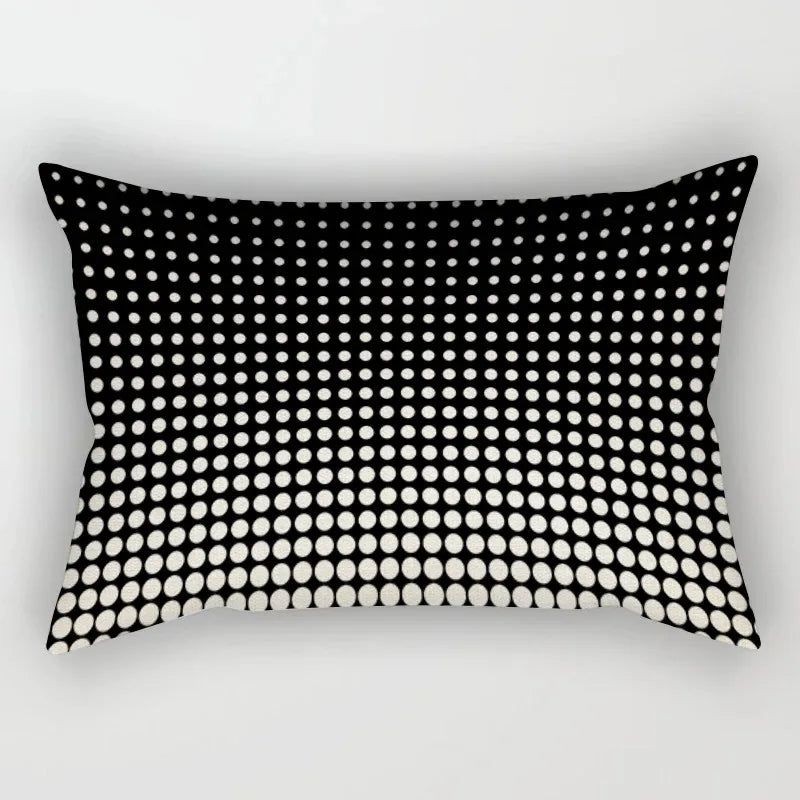 Geometric Black Pillowcase Living Room Sofa Cushion Cover Pillowcase Waist Home Decoration