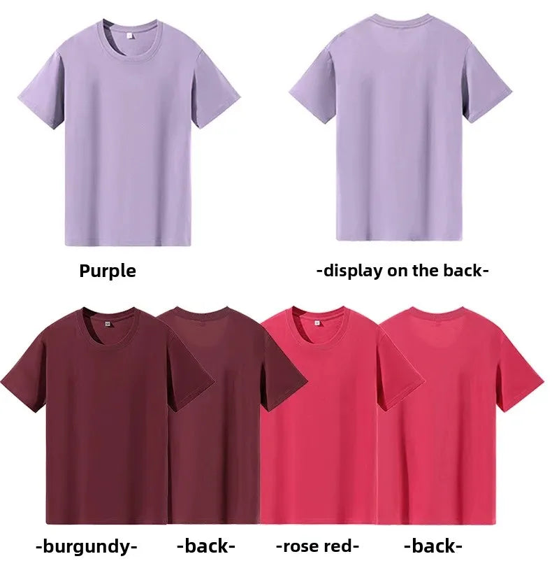 Classic Style Pure Cotton Short Sleeve T-Shirt 19 Colors Available 180 Grams Summer New Arrival Adult Short T-Shirt