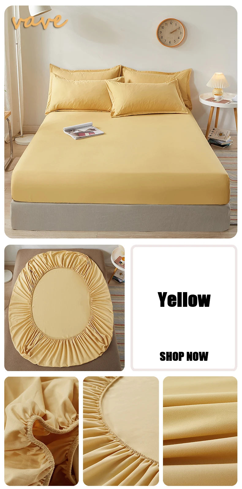 100% Cotton Fitted Sheet with Elastic Bands Non Slip Adjustable Mattress Covers for Single Double King Queen Bed,140/160/200cm