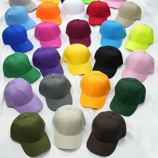 Students Kids Baseball Cap Summer Children Peaked Caps Travel Sun Hat Solid Color Boy Girl Snapback Hat Hip-Hop Hat Dropshipping