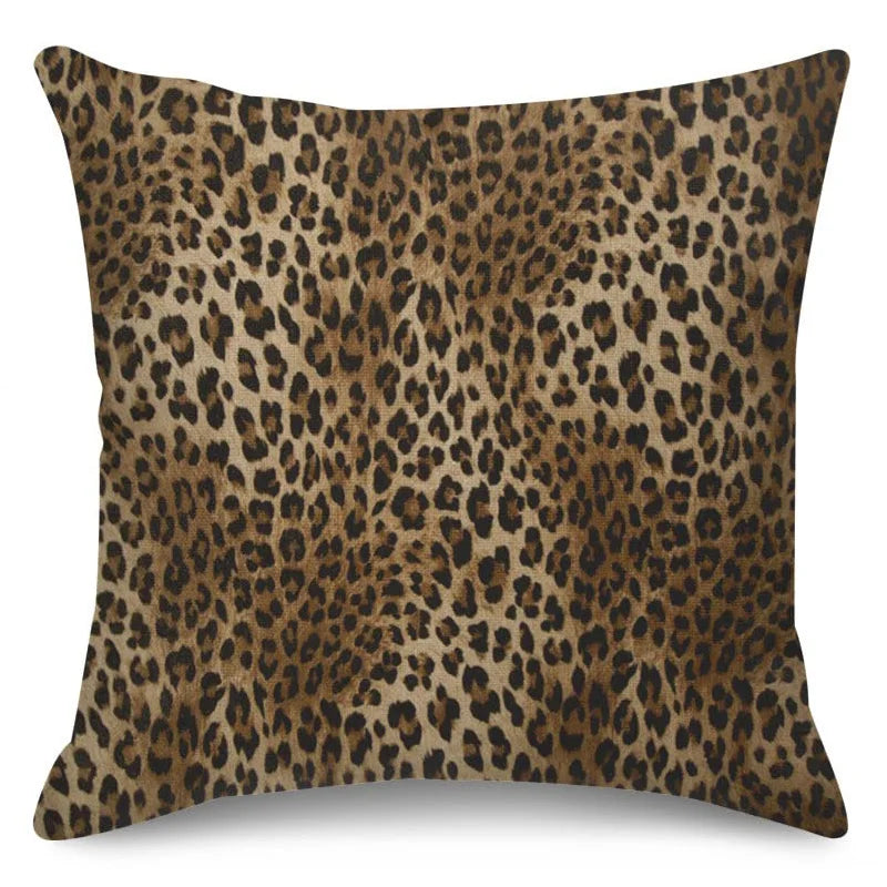 Home Decor Wild Leopard Print Cushion Covers for Home Pattern Cushion Cover Suitable for Sofa Bedroom Car Pillow Cover