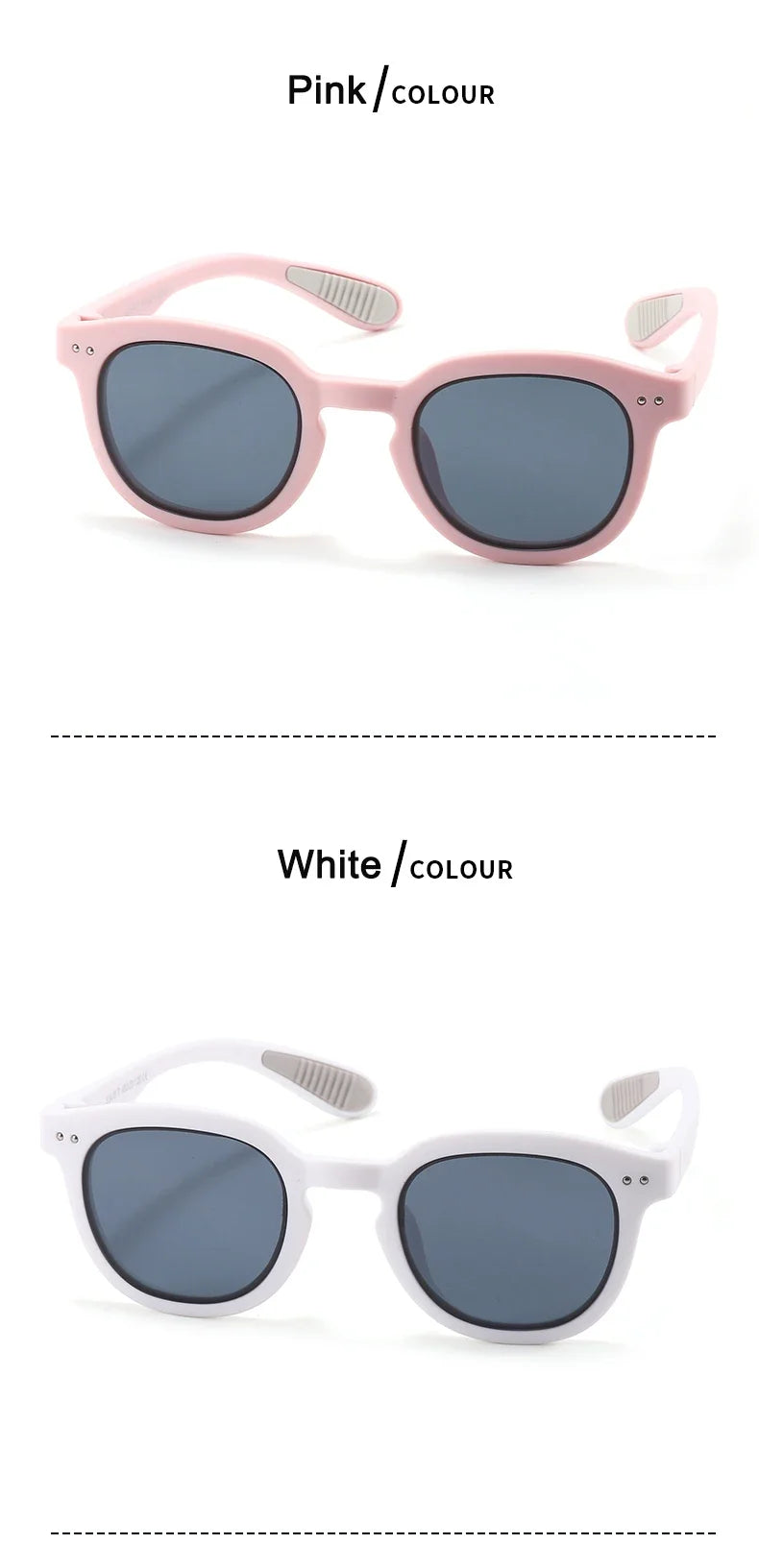 Polarized Kids Sunglasses Silicone Safety Boys Girls Sun Glasses Fashion Children Outdoors Goggle Shades Eyewear UV400 Age 3-12