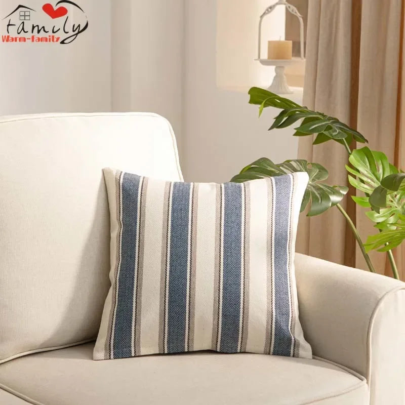 Pillow Case Home Decoration Salon Cushion Cover Solid Pillowcase with Zipper Cotton Linen for Sofa Car Chair 45x45 40X40