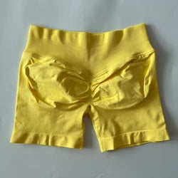 DF LOGO Seamless Gym Shorts Low Ribbed Band Yoga Shorts Scrunch Bum Workout Shorts Booty Stretch Fitness Clothes Running Shorts