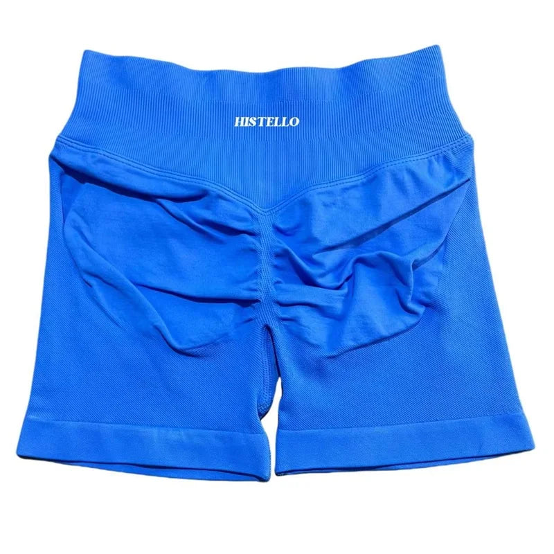 HISTELLO Sports Shorts Df Substitute High Waist Women Yoga Workout Short Seamless Leggings Stretch Fitness Running Gym Shorts