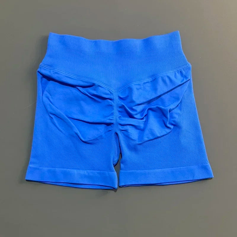 Women Fitness Workout Shorts Yoga High Waist Lift Butt Fitness Shorts Gym Running Sportswear Women Push Up Gym Leggings