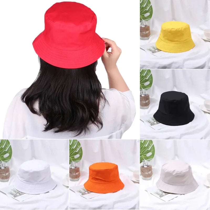 Summer Foldable Bucket Hat Unisex Outdoor Sunscreen Cotton Fishing Hunting Cap Men Basin Chapeau Sun Prevent Hats for Women 2023