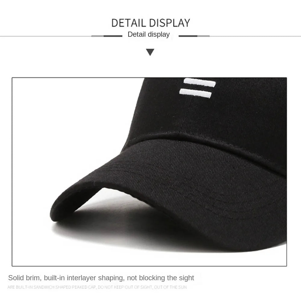 Hat trendy simple three horizontal bars Summer Baseball Men Women's fashion leisure sunshade Cap