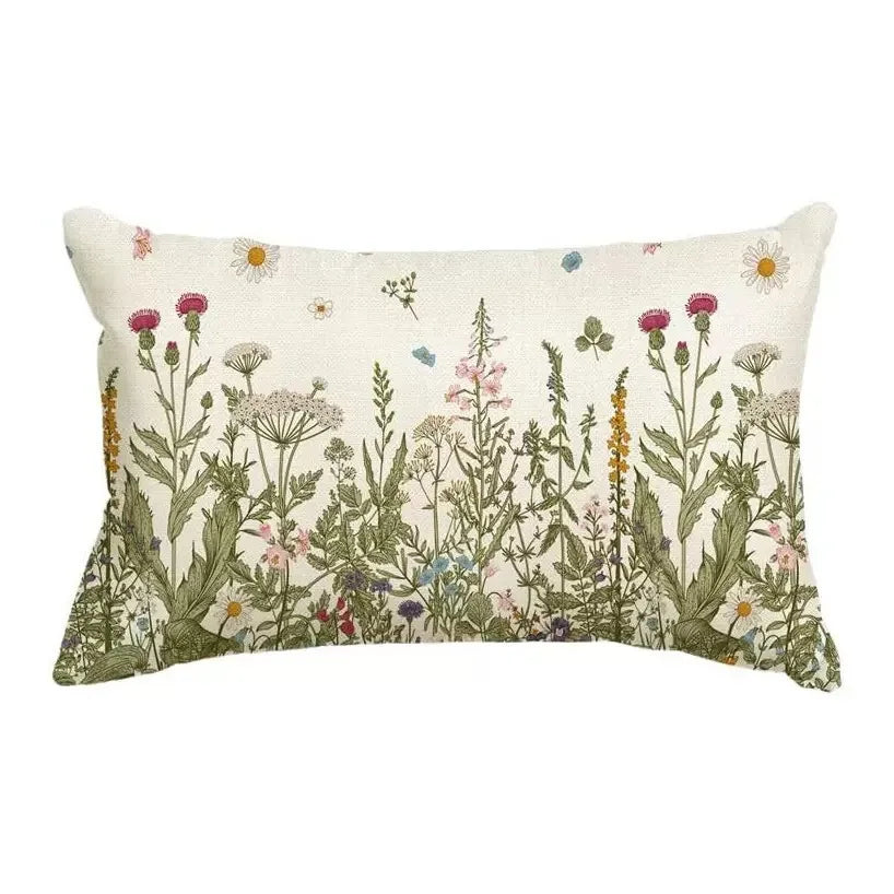 VIKAMA Floral Cushion Cover Double-Sided Printed Living Room Sofa Cushion Cover Bedroom Headboard Pillowcase Home Decor