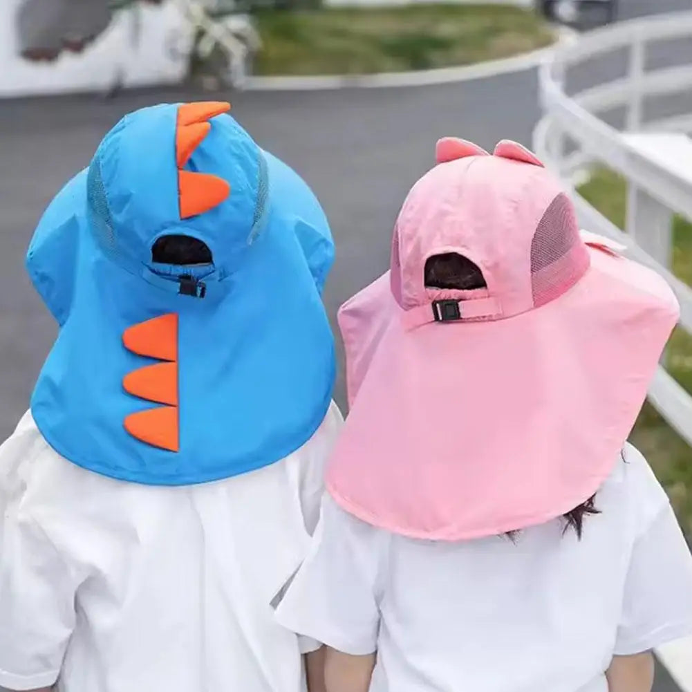 Kid Hat Summer Cap Sun Thin Breathable Large Brim Fisherman Hat Children UV Protection Going Out Beach Sun Caps