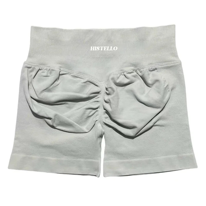 HISTELLO Sports Shorts Df Substitute High Waist Women Yoga Workout Short Seamless Leggings Stretch Fitness Running Gym Shorts