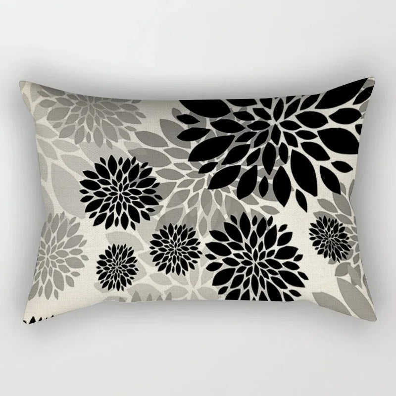 Geometric Black Pillowcase Living Room Sofa Cushion Cover Pillowcase Waist Home Decoration
